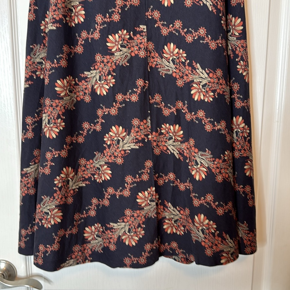 Patagonia Organic Cotton Convertible Dress Navy Blur Floral Large - Picture 4 of 12